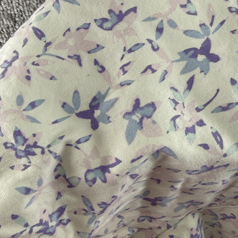 Jachs Girlfriend Floral Print Shorts Chino White Purple Womens S - Picture 8 of 8